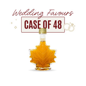 *WEDDING FAVOURS* 50ml Maple Leaf Glass Bottle – Case of 48