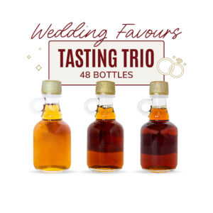 *WEDDING FAVOURS* 50ml Tasting Trio Glass Bottle – Case of 48